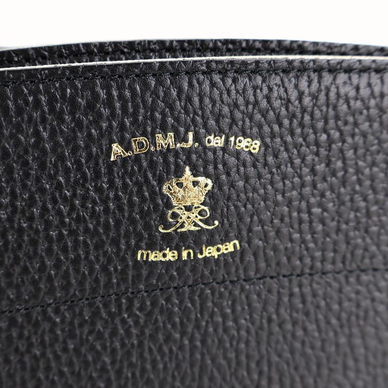 ADMJ エーディーエムジェイ  ワンショルダーバッグ ショルダーバッグ - レザー   ブラック ゴールド金具  ハンドバッグ トートバッグ 【本物保証】 A.D.M.J（エーディーエムジェイ） バッグ レディース ワンショルダー