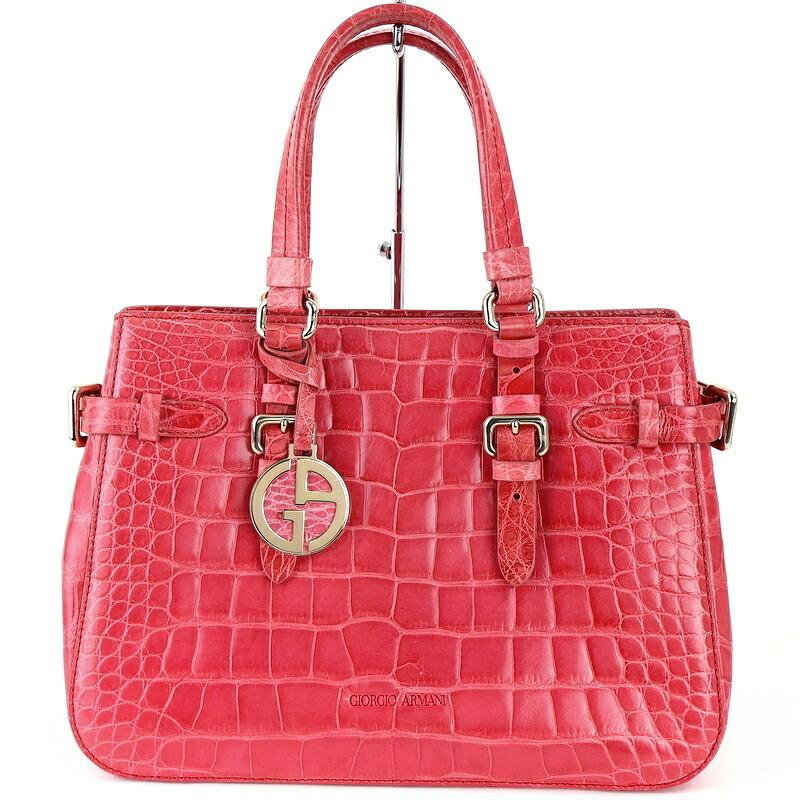 GIORGIO ARMANI ジョルジオアルマーニ ハンドバッグ レディース クロコ 