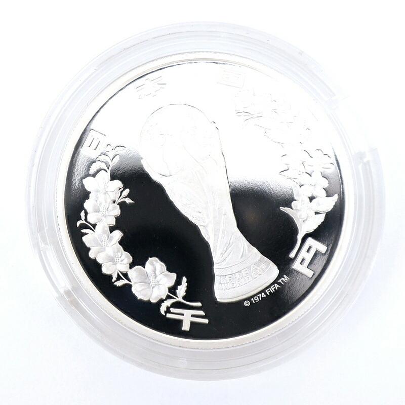 2002年 FIFA ワールドカップ 記念貨幣 1000円銀貨 純銀 99.9% 31.1g