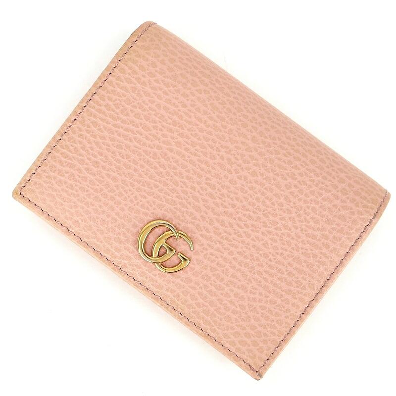 GUCCI（グッチ） 財布 二つ折り ダブルG スモールウォレット ピンク