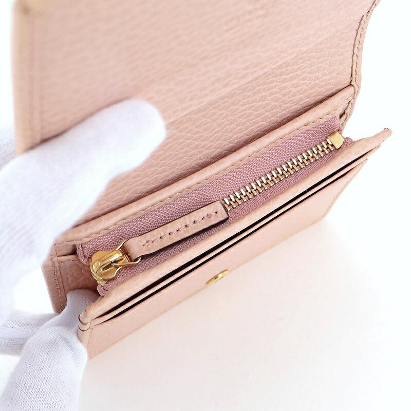 GUCCI（グッチ） 財布 二つ折り ダブルG スモールウォレット ピンク