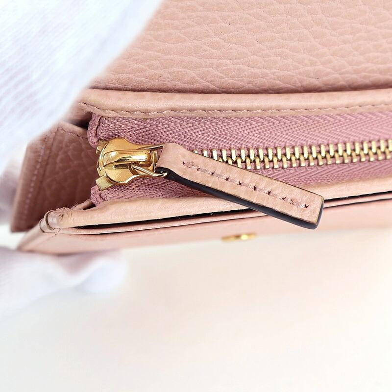 GUCCI（グッチ） 財布 二つ折り ダブルG スモールウォレット ピンク
