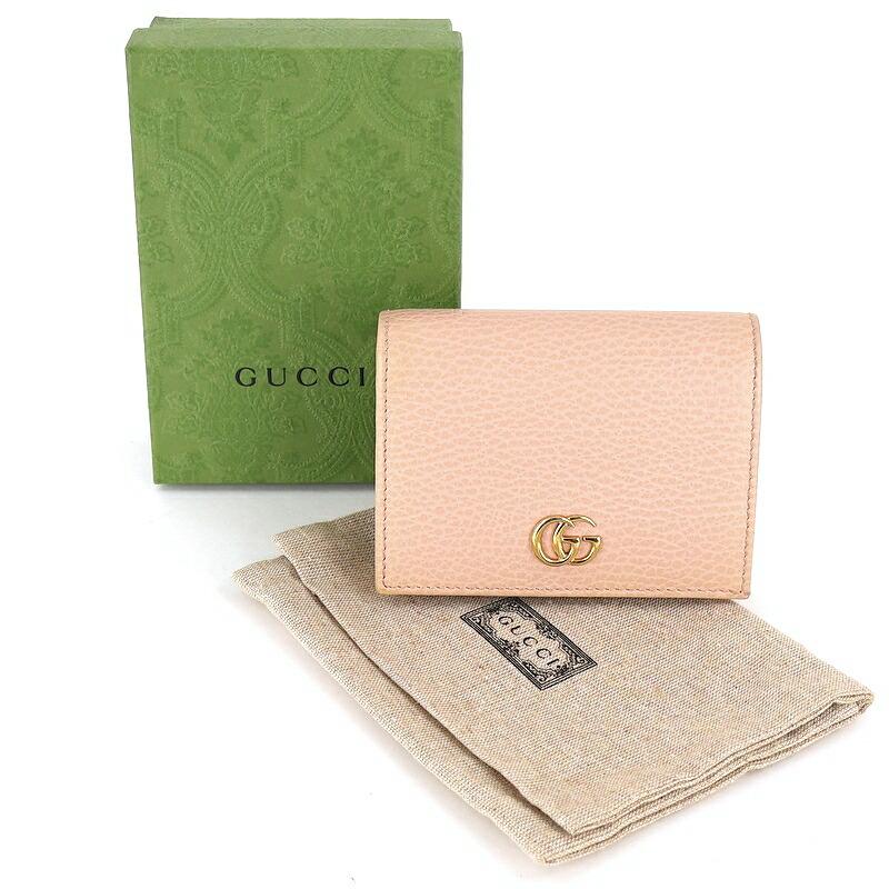 GUCCI（グッチ） 財布 二つ折り ダブルG スモールウォレット ピンク