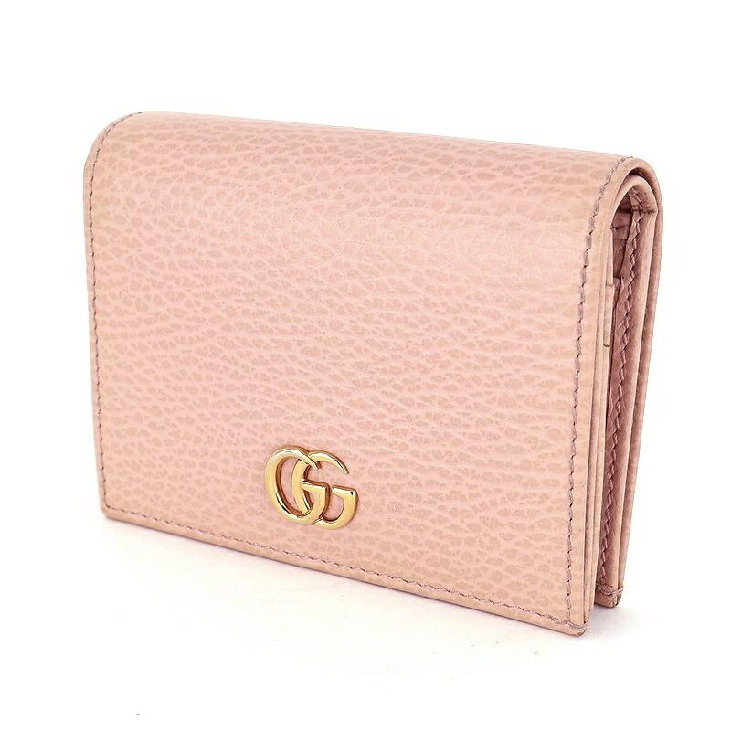 GUCCI（グッチ） 財布 二つ折り ダブルG スモールウォレット ピンク