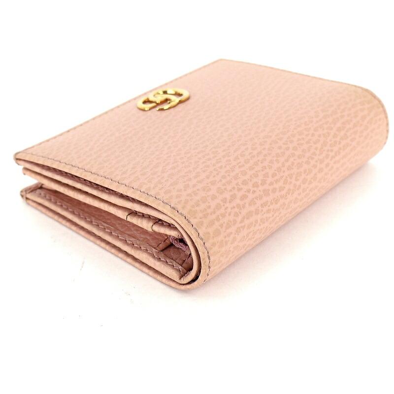 GUCCI（グッチ） 財布 二つ折り ダブルG スモールウォレット ピンク