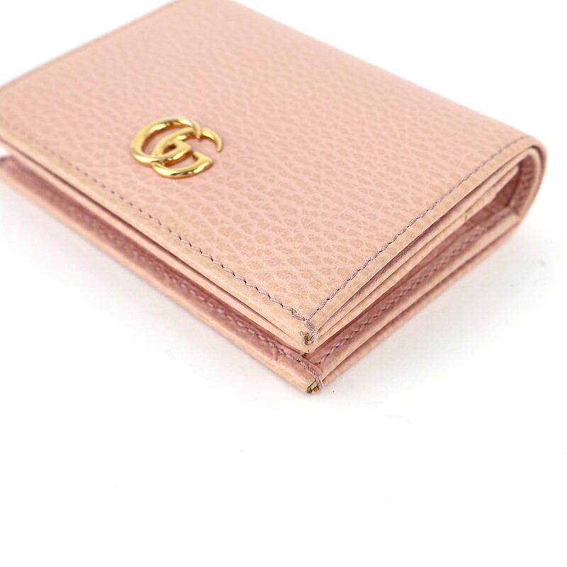 GUCCI（グッチ） 財布 二つ折り ダブルG スモールウォレット ピンク