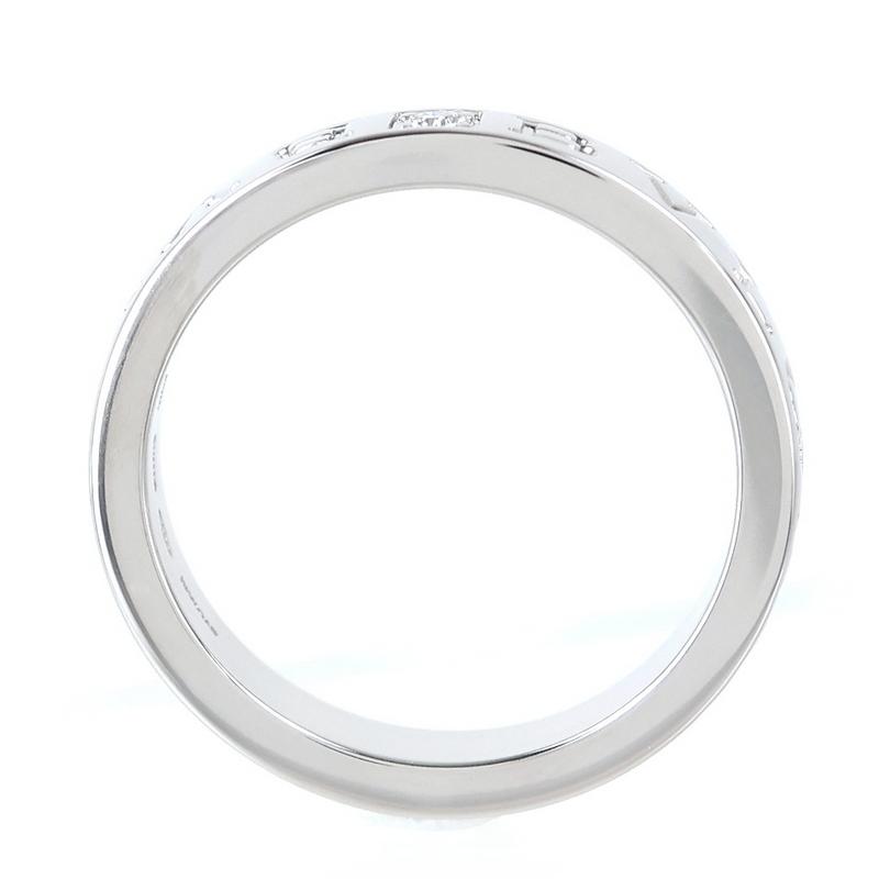 BVLGARI ダイヤリング　ホワイトゴールド 指輪　美品 BVLGARI（ブルガリ） 指輪 18金 ダブルロゴ 16.5号 K18WG ホワイト