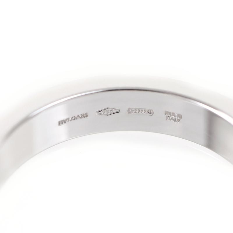 BVLGARI（ブルガリ） 指輪 18金 ダブルロゴ 16.5号 K18WG ホワイト