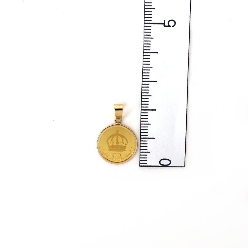 ペンダントトップ K24×K18YG クラウン金貨 1/25oz 1.5g イエロー