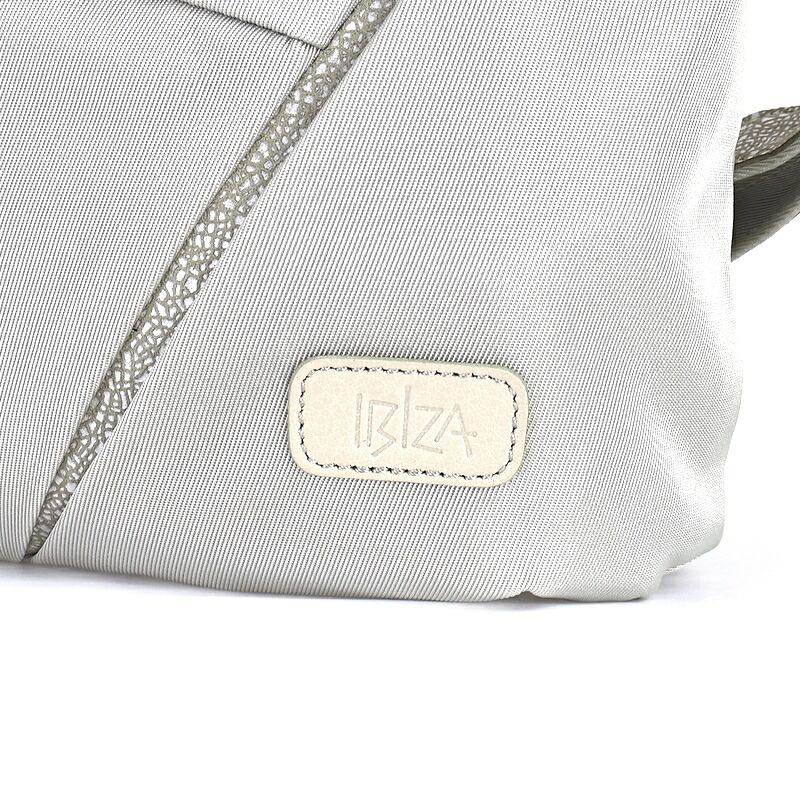 IBIZA（イビサ） ショルダーバッグ ナイロン×レザー シルバー