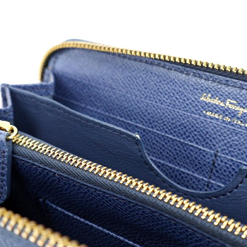 VARA（Salvatore Ferragamo） フェラガモ 財布 ヴァラ ブルー ラウンド