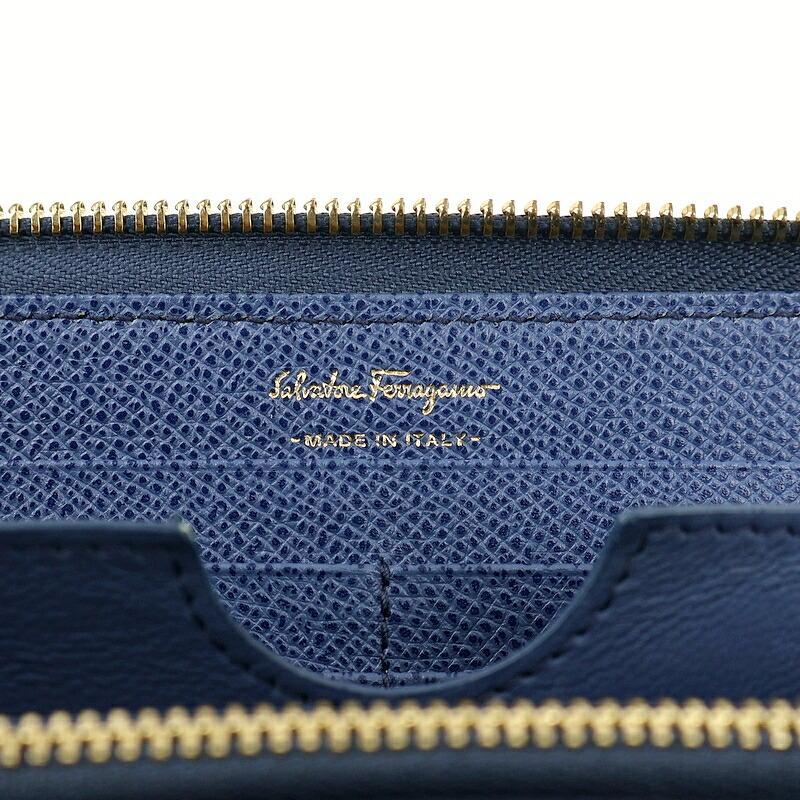 VARA（Salvatore Ferragamo） フェラガモ 財布 ヴァラ ブルー ラウンド