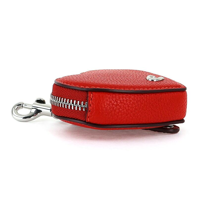 COACH（コーチ） ハートコインパース レッド フック付き ポリッシュド