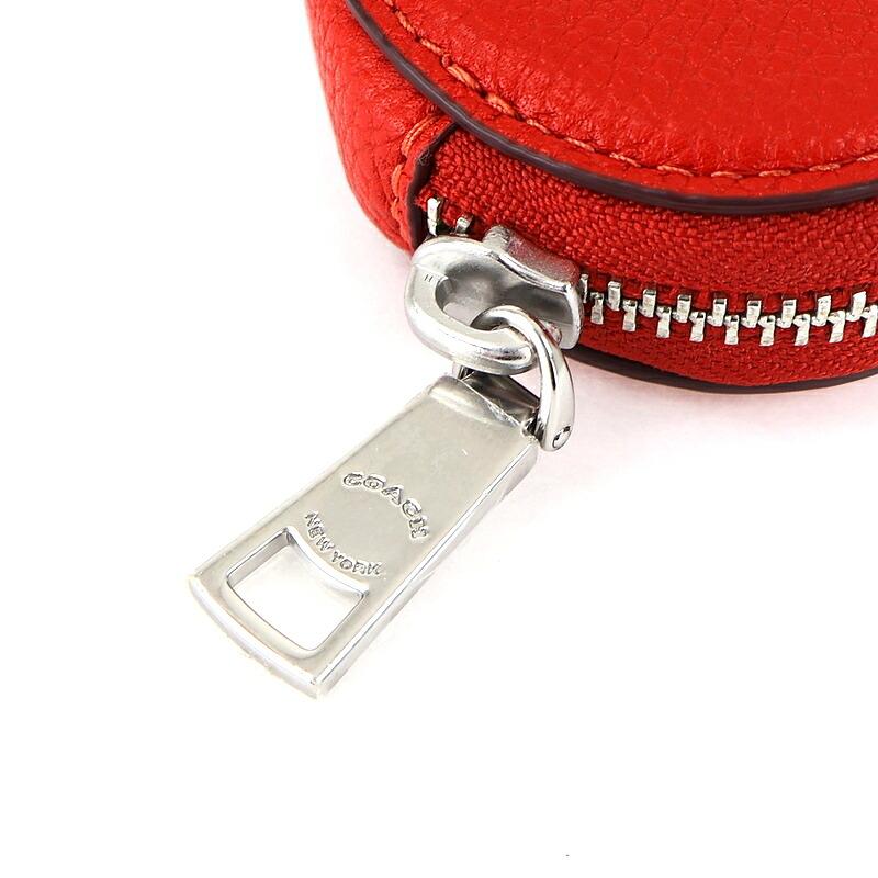 COACH（コーチ） ハートコインパース レッド フック付き ポリッシュド