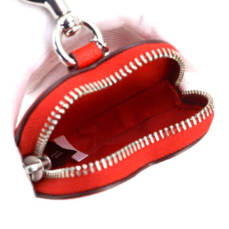 COACH（コーチ） ハートコインパース レッド フック付き ポリッシュド