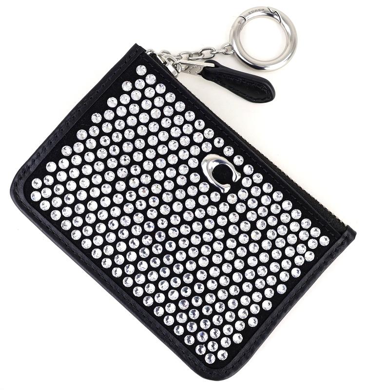 COACH（コーチ） ミニスキニーIDカードケース・クリスタル ブラック