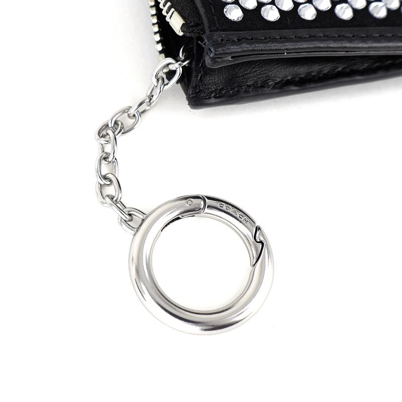 COACH（コーチ） ミニスキニーIDカードケース・クリスタル ブラック