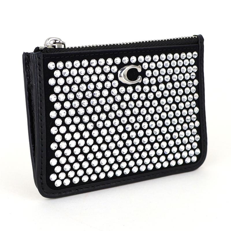 COACH（コーチ） ミニスキニーIDカードケース・クリスタル ブラック