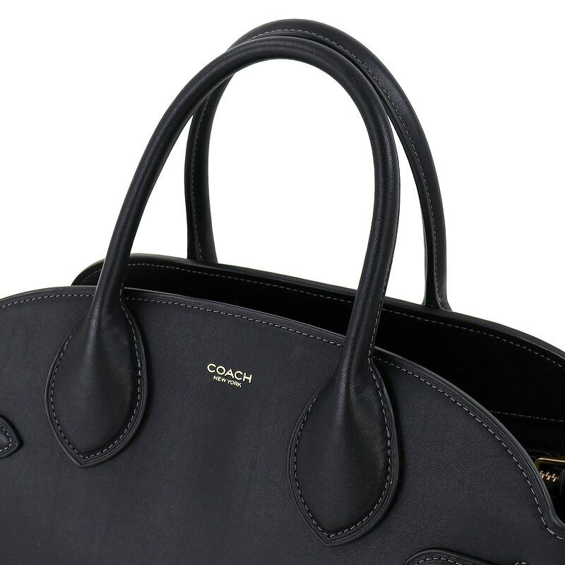 極美品● コーチ エンパイア35 2way ハンドバッグ ブラック レザー COACH（コーチ） バッグ エンパイア キャリーオールバッグ35 2WAY 斜