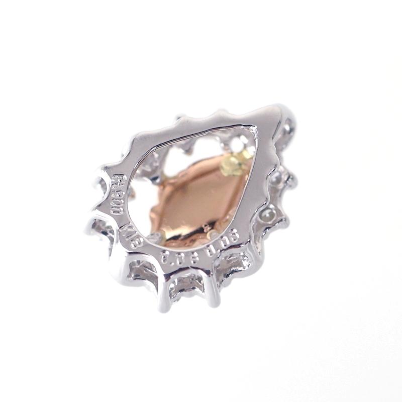 ペンダントトップ K18RG×Pt900 ダイヤモンド ピンクダイヤモンド 0.06