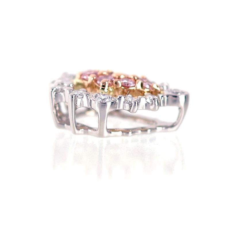 ペンダントトップ K18RG×Pt900 ダイヤモンド ピンクダイヤモンド 0.06