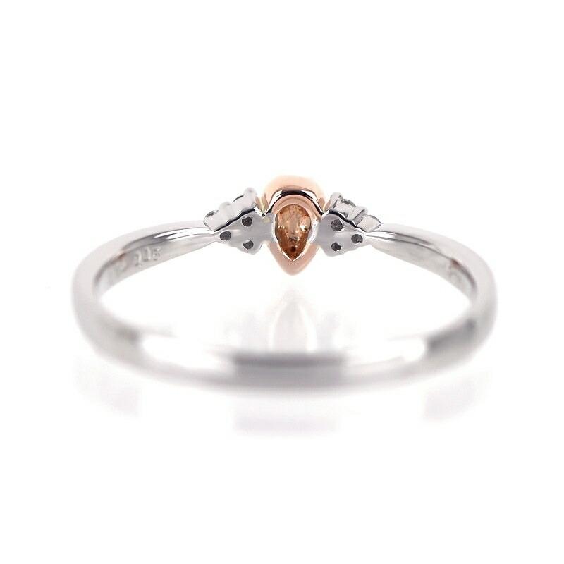 指輪 レディース ダイヤ ピンクダイヤ 0.04ct 0.05ct Pt900 K18PG