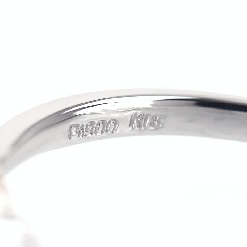 指輪 レディース ダイヤ ピンクダイヤ 0.04ct 0.05ct Pt900 K18PG