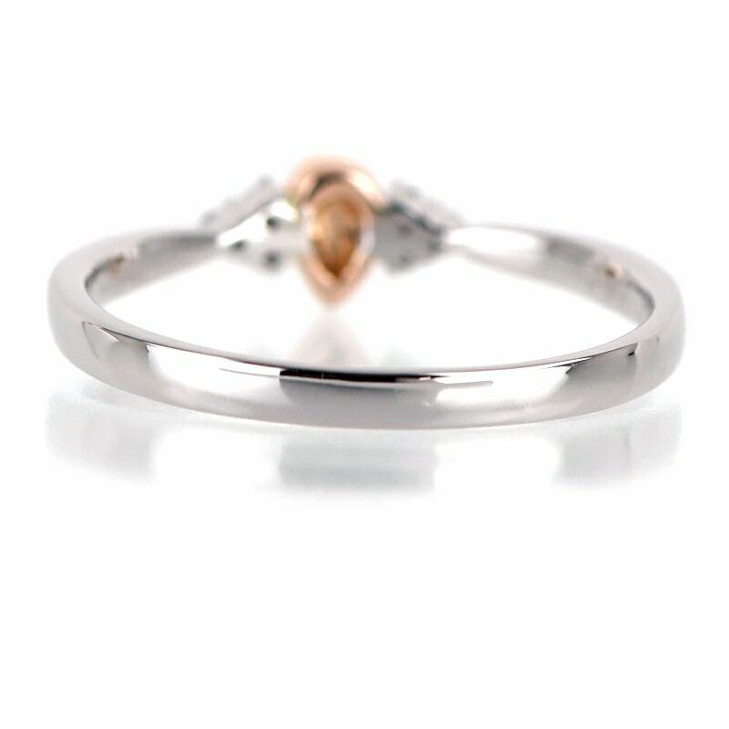 指輪 レディース ダイヤ ピンクダイヤ 0.04ct 0.05ct Pt900 K18PG