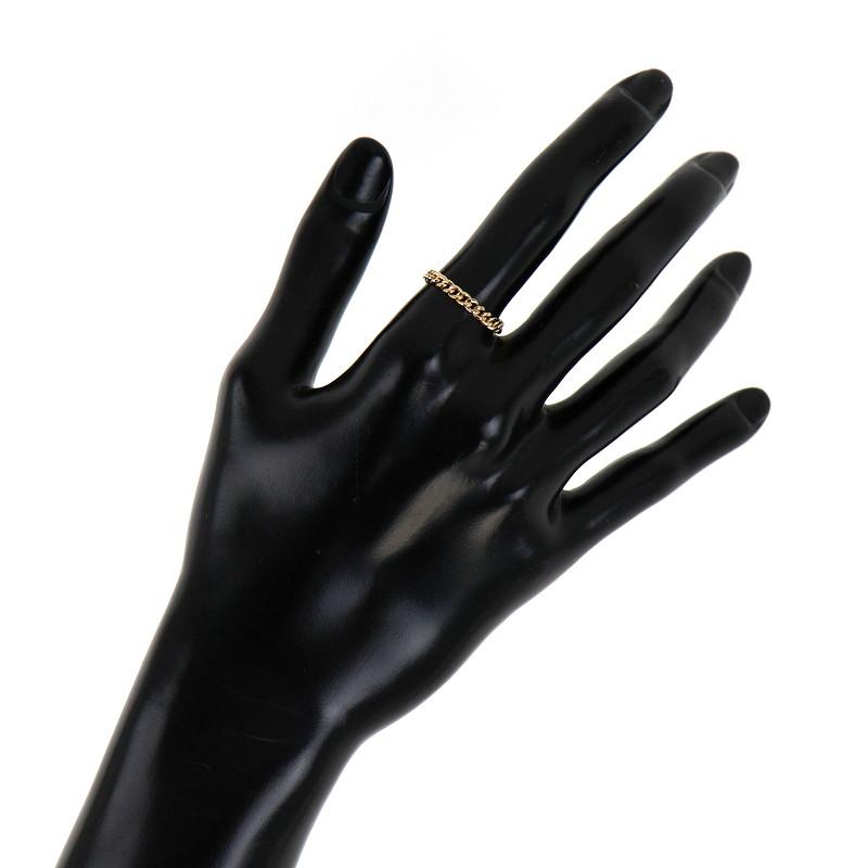 喜平 指輪 14号 18金 2面喜平 1.9g K18YG ファッションリング ジュエリー チェーンリング アクトワン_1