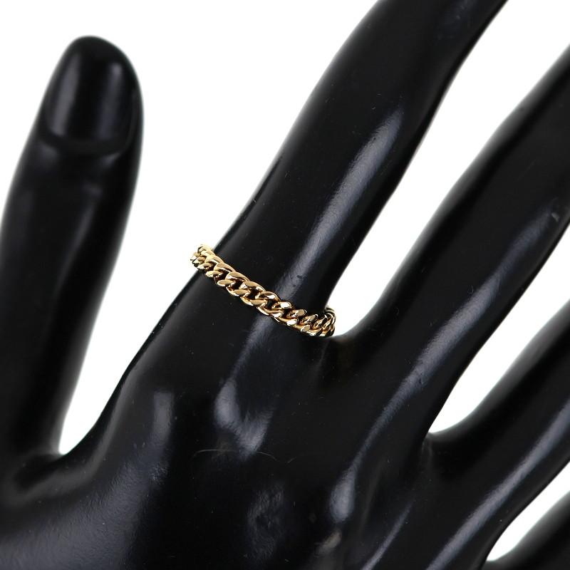 喜平 指輪 14号 18金 2面喜平 1.9g K18YG ファッションリング ジュエリー チェーンリング アクトワン_2