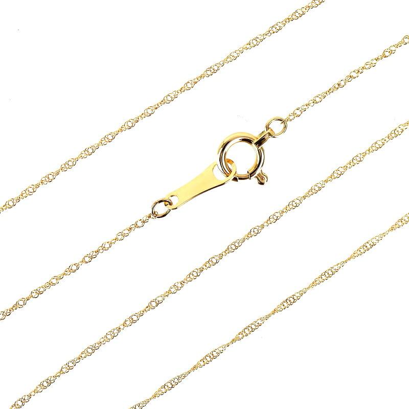 ネックレスチェーン 45cm スクリューチェーン K18YG 18金 イエロー