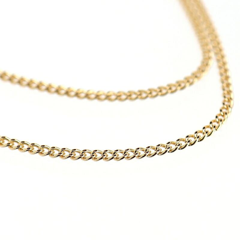 ネックレスチェーン 50cm K18YG 18金 イエローゴールド デザイン