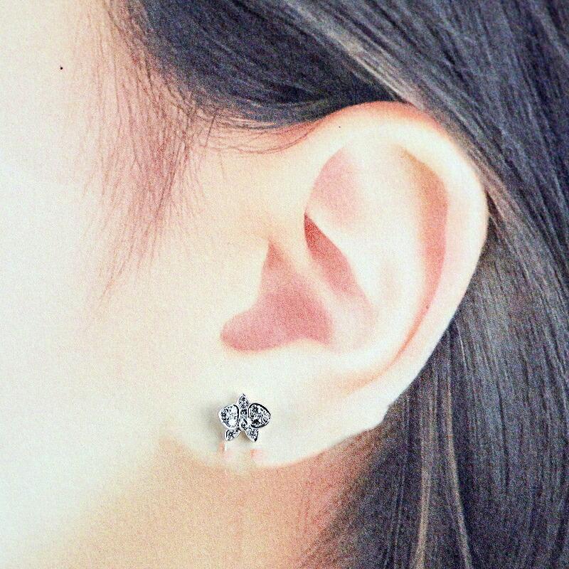 K18WG カルティエ ピアス CARESSE D'ORCHIDEES PAR CARTIER カルティエ ピアス K18WG カレス