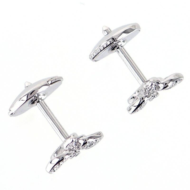 CARESSE D'ORCHIDEES PAR CARTIER カルティエ ピアス K18WG カレス