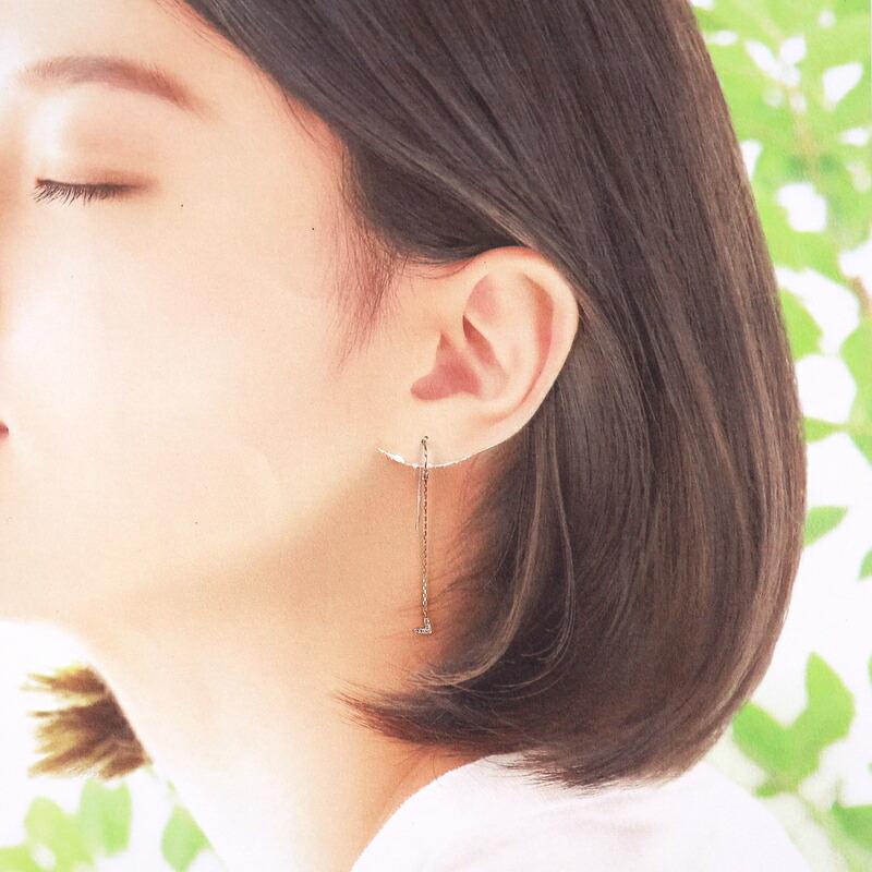 ピアス 10金 レディース K10PG ピンクゴールド フックピアス 0.4