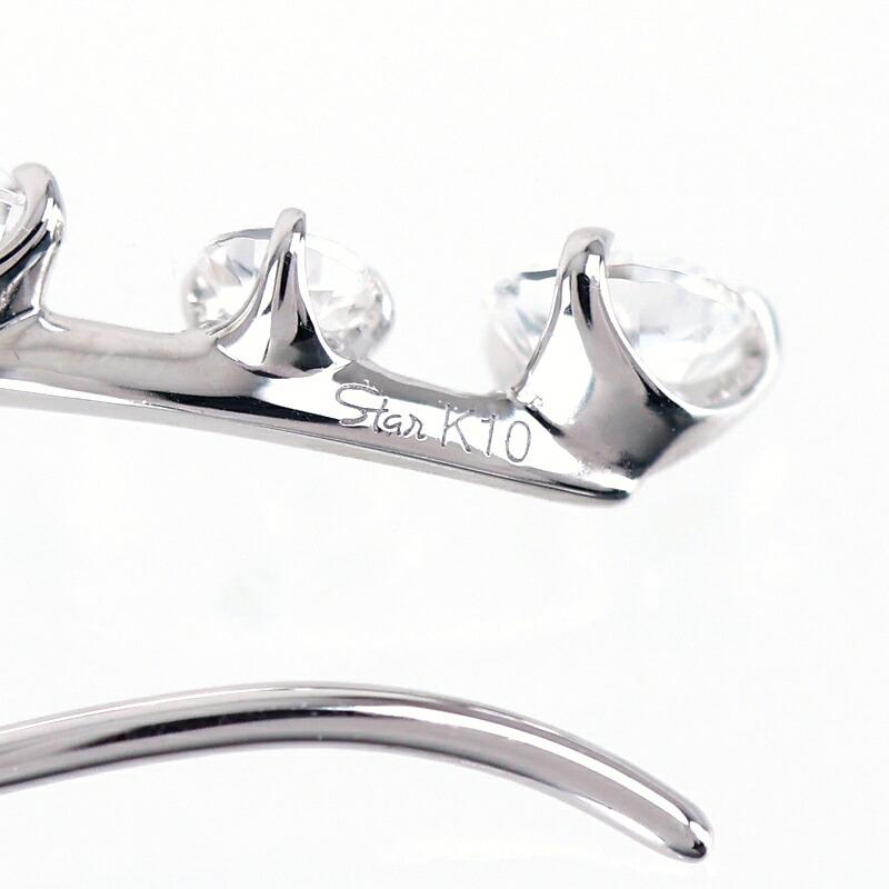 STAR JEWELRY（スタージュエリー） イヤークリップ K10WG ホワイト