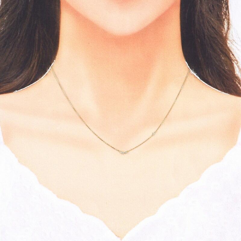 ahkah/一粒ネックレス 18金 AHKAH（アーカー） ネックレス 18k 18金 イエローゴールド 40cm