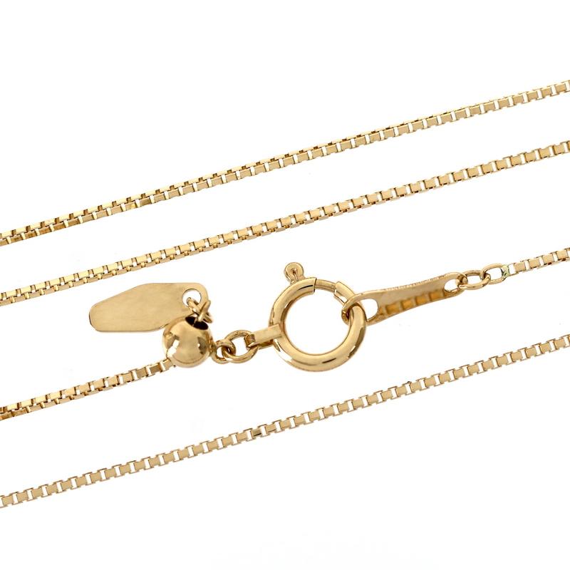 ネックレス 18k ベネチアン 45cm 2.2g アジャスター付き ベネチアン