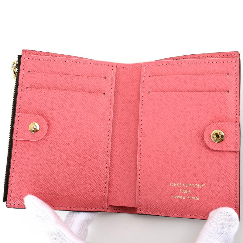 美品ルイヴィトン財布　ポルトフォイユ　ミニ財布　スモークピンク LOUIS VUITTON（ルイ・ヴィトン） 【中古】ルイヴィトン 二つ折り財布