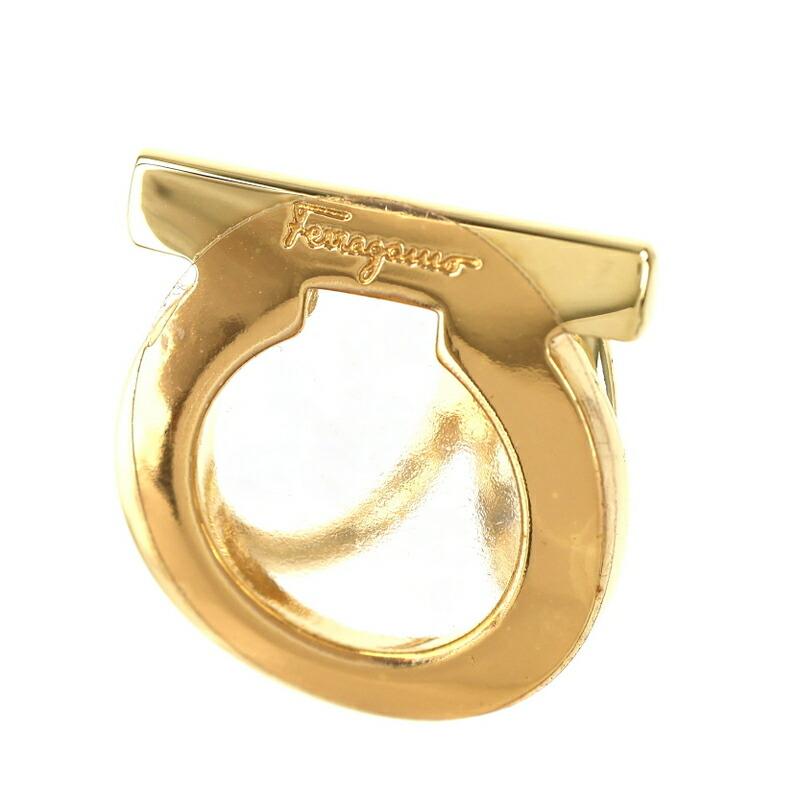 Salvatore Ferragamo サルヴァトーレフェラガモ スカーフリング  ガンチーニ/GP/箱付    ゴールドカラー レディース / 240001174093 FERRAGAMO（フェラガモ） スカーフリング ガンチーニ 34-9411 ゴールド