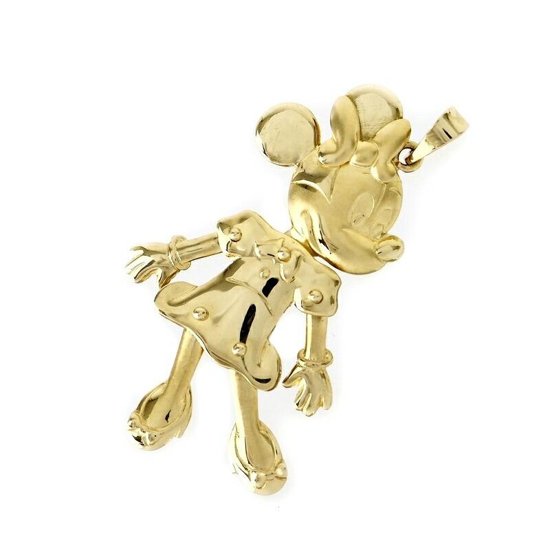 ミニーマウス１８金ペンダントトップ　美品 Disney（ディズニー） ペンダントトップ 18金 ミニー ミニーマウス