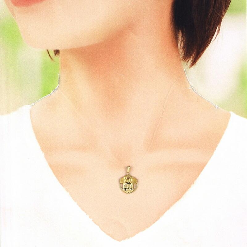 ディズニー ペンダントトップ 18金 ミニー ミニーマウス ペンダント