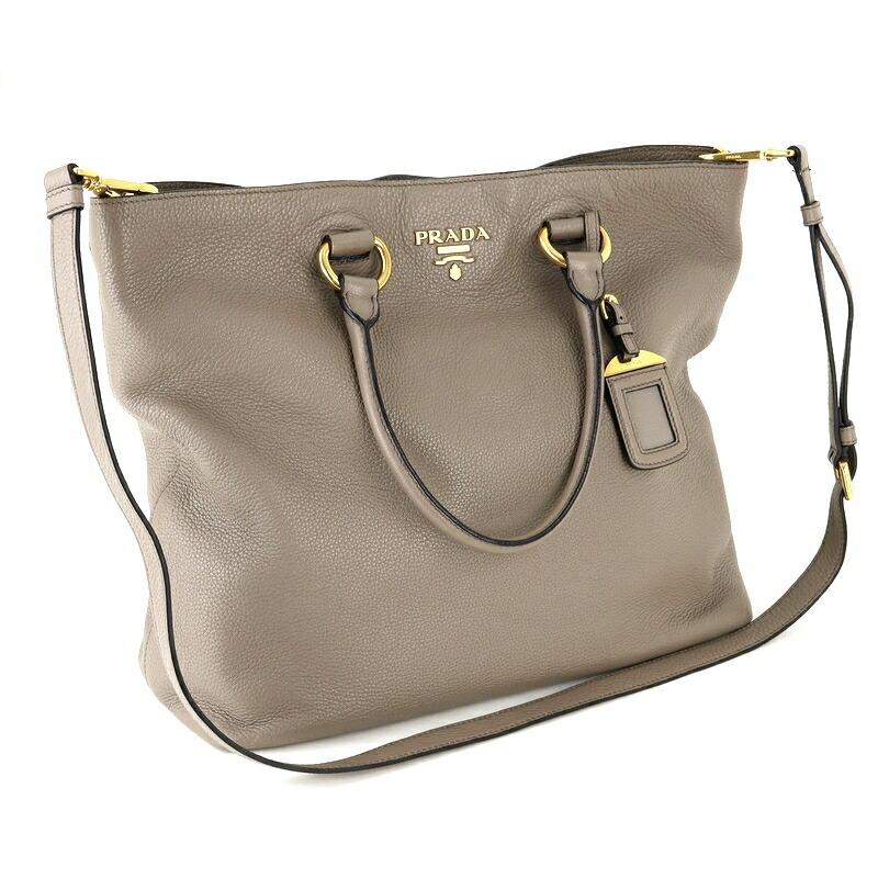 【極美品】プラダ ヴィッテロ 2way レザーショルダー　ハンドバッグ PRADA（プラダ） ヴィッテロ・フェニックス レザー トートバッグ 2Way