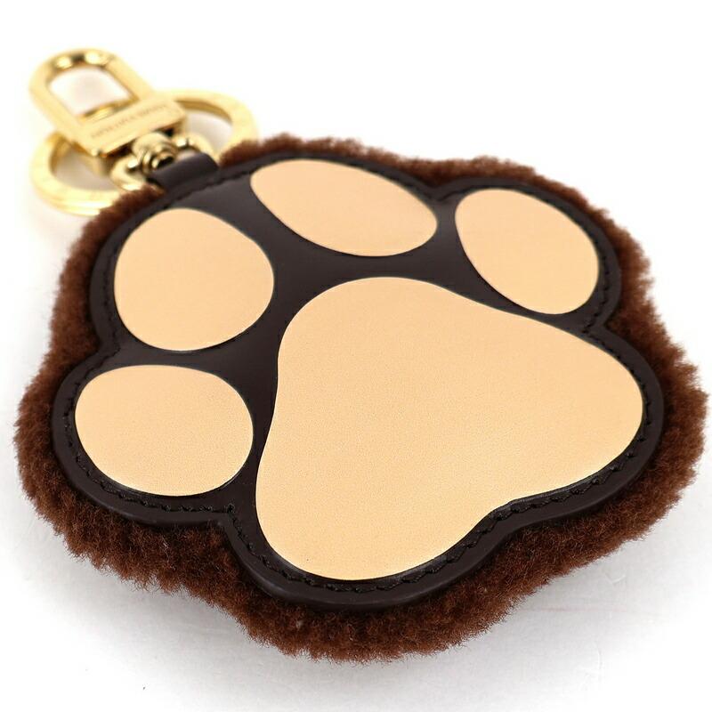 ルイヴィトン キーホルダー LVキャット チャーム ホワイト　ブラウン レザー LOUIS VUITTON（ルイ・ヴィトン） キーホルダー LV パウ M02292 バッグ