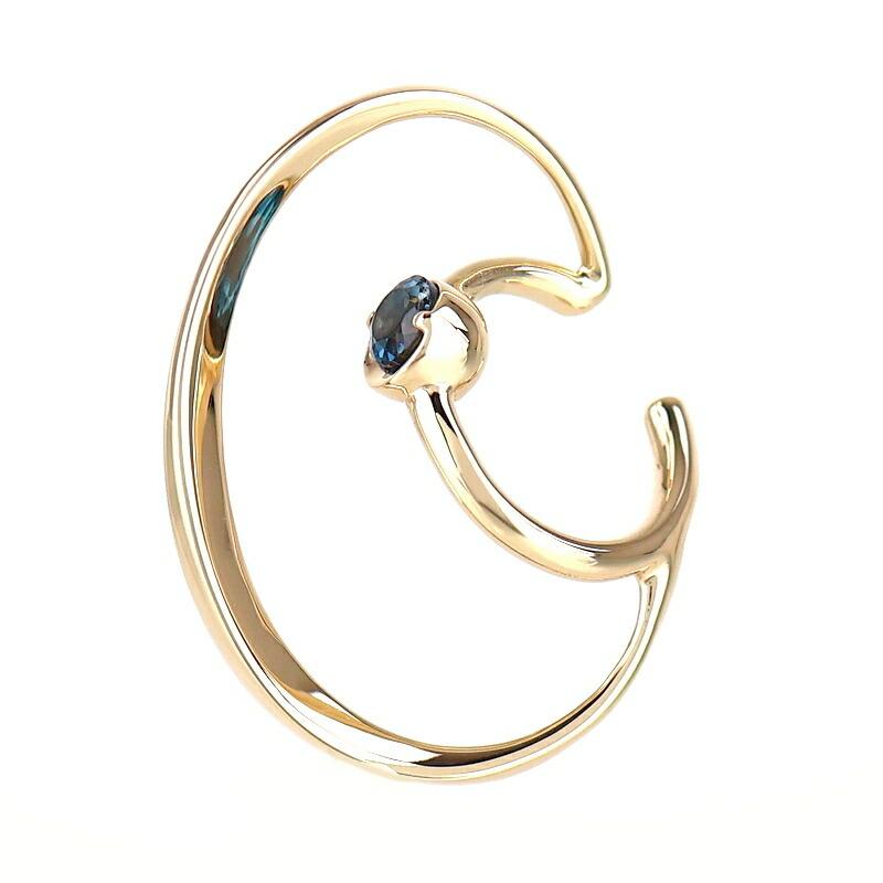 STAR JEWELRY（スタージュエリー） イヤーカフ K10YG ブルーストーン