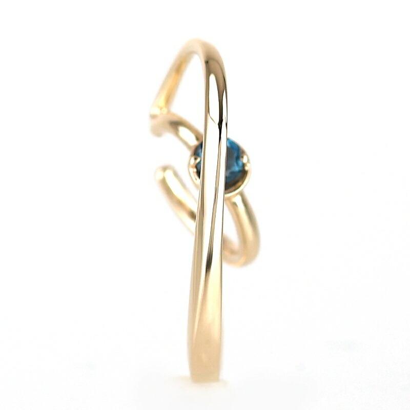 STAR JEWELRY（スタージュエリー） イヤーカフ K10YG ブルーストーン