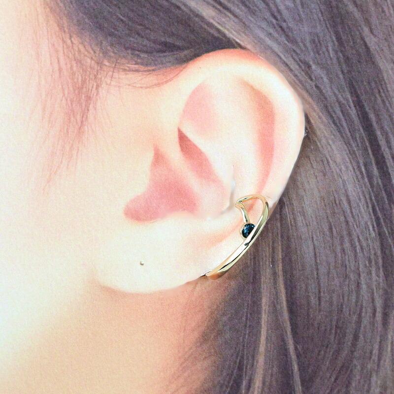 STAR JEWELRY（スタージュエリー） イヤーカフ K10YG ブルーストーン