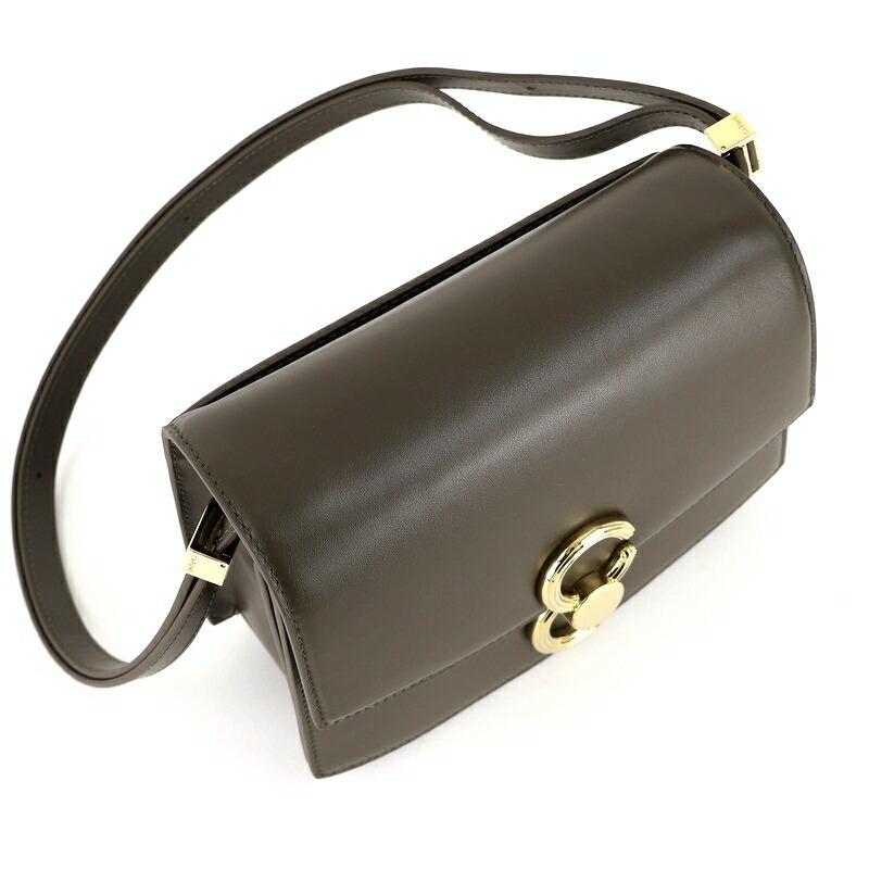 美品 【カフネ】ペンデュラムバッグ レザー ショルダー ゴールド金具 保存袋付 美品 【カフネ】ペンデュラムバッグ レザー ショルダー ゴールド金具