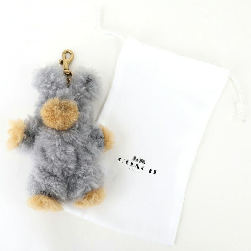 COACH（コーチ） ファジー ドッグ プラッシー バッグ チャーム