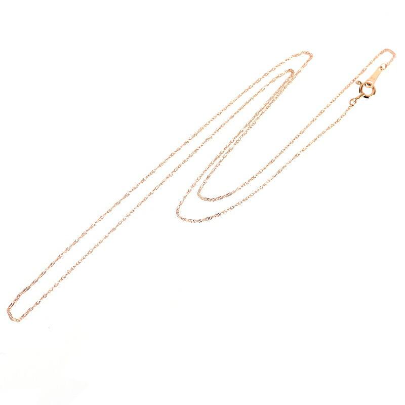 ネックレスチェーン 49.5cm スクリューチェーン K18PG ピンクゴールド 18金 0.6g チェーンのみ ジュエリー アクセサリー アクトワン_2